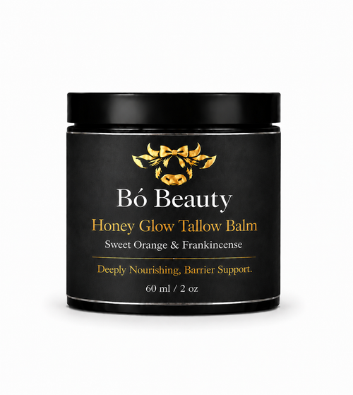 Bó Beauty Honey Glow Tallow Balm — Sweet Orange & Frankincense, 60ml jar of whipped tallow skincare balm